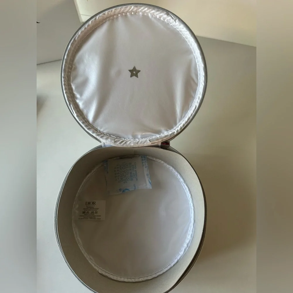 Dior Metallic Silver Cosmetic Pouch‎